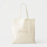 Roos Gold Simple Minimalist Bridesmaid Tote Bag<br><div class="desc">Deze roos gouden eenvoudige,  minimalistische bruidsmeisje canvas tas is het perfecte huwelijkscadeau voor het cadeau van je bruidsmeisjes en eerwraak voor een moderne bruiloft. Het eenvoudige en elegante ontwerp kenmerkt klassieke en fancy manuscripttypografie in roos goud.</div>