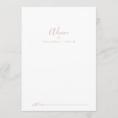 Roos Gold Simple Minimalist Wedding Advice Kaart (Voorkant)