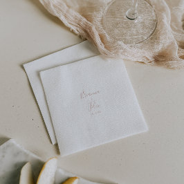 Roos Gold Simple Minimalist Wedding Napkin Servet