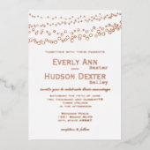Roos Gold Simple Modern Typography Gold Wedding Folie Uitnodiging (Voorkant)