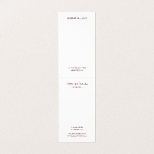 Roos Gold Sjabloon Moderne monogram gemakkelijk Visitekaartje (Binnenkant ongevouwen)