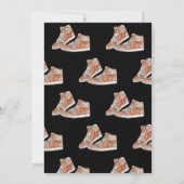 Roos Gold Sneaker Ball Birthday Uitnodiging (Achterkant)