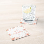 Roos Gold Sneeuwvlokken Verjaardagsfeest Kartonnen Onderzetters (Insitu)