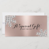 Roos Gold Snowflake Beauty Salon Cadeaubonnen (Voorkant)
