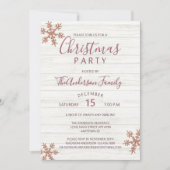 Roos Gold Snowflake Chic Modern Kerstfeest (Voorkant)