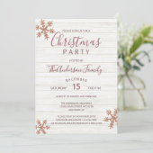 Roos Gold Snowflake Chic Modern Kerstfeest (Staand voorkant)