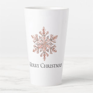 Roos Gold Snowflake Christmas Latte Mok