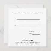 Roos Gold Snowflake Holiday Cadeaubon (Achterkant)