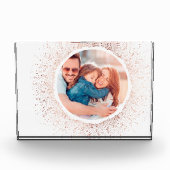 Roos Gold Snowflake-kerstfeestdag fotoblok (Voorkant)