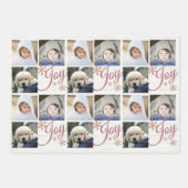 Roos Gold Snowflake kerstfeestdag Uw foto's Inpakpapier Vel (Voorkant)