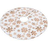 Roos Gold Snowflake Pattern White Kerstboom Rok (Gekanteld)
