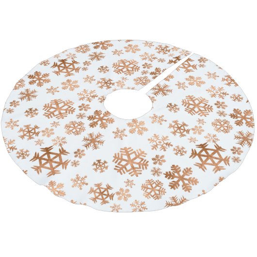 Roos Gold Snowflake Pattern White Kerstboom Rok (Gekanteld)
