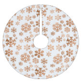 Roos Gold Snowflake Pattern White Kerstboom Rok (Voorkant)
