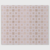 Roos Gold Snowflakes Pattern Cadeaupapier (Vlak)