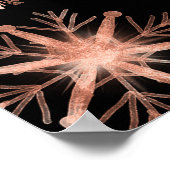 Roos Gold Snowflakes Verjaardagsfeest Welkom Poster (Hoek)