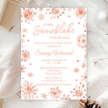Roos Gold Snowflakes Winter Baby shower