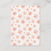 Roos Gold Snowflakes Winter Diaper Raffle Informatiekaartje (Achterkant)