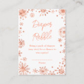 Roos Gold Snowflakes Winter Diaper Raffle Informatiekaartje (Voorkant)