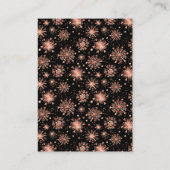 Roos Gold Snowflakes Winter Display Shower Informatiekaartje (Achterkant)