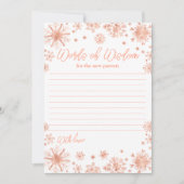 Roos Gold Snowflakes Wisdom Kaart (Voorkant)