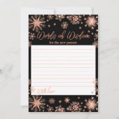 Roos Gold Snowflakes Wisdom Kaart (Voorkant)