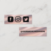 Roos Gold Social Media Insert Mini Visitekaartje (Voorkant / Achterkant)