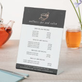 Roos Gold Spa Logo | Prijslijst menu Reclamebord Met Voetstuk (Insitu)