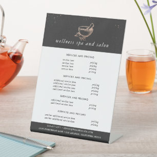 Roos Gold Spa Logo Prijslijst menu Reclamebord Met Voetstuk