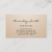 Roos Gold SPA Logo Wellness Hair Stylist Visitekaartje (Achterkant)