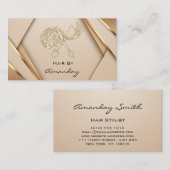 Roos Gold SPA Logo Wellness Hair Stylist Visitekaartje (Voorkant / Achterkant)