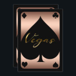 Roos Gold Spade Casino Las Vegas 21st Birthday Kaart<br><div class="desc">Aanpassen voor elke gebeurtenis</div>