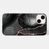 Roos Gold Sparkle Abstract Monogram Case-Mate iPhone Case (Achterkant (horizontaal))
