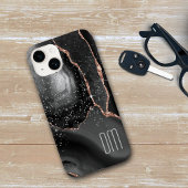 Roos Gold Sparkle Abstract Monogram Case-Mate iPhone Case