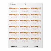 Roos Gold Sparkle-ballonretouradres Etiket (Full Sheet)