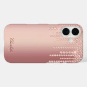 Roos Gold Sparkle Case-Mate iPhone Case (Achterkant (horizontaal))