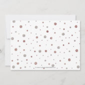 Roos Gold Sparkle Confetti Graduation Party Kaart (Achterkant)