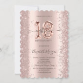 Roos Gold Sparkle Diamonds 18e verjaardag Kaart (Voorkant)