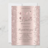 Roos Gold Sparkle Diamonds 30e Verjaardag Kaart (Voorkant)