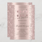 Roos Gold Sparkle Diamonds 30e Verjaardag Kaart (Voorkant / Achterkant)