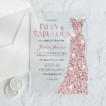 Roos Gold Sparkle Dress 50th Birthday Invite Acryl Uitnodigingen<br><div class="desc">Roos Gold Sparkle Dress 50th Birthday Invite Acryl Invitations - 50 & Fabulous womans 50th verjaardagsfeestje Variaties op de uitnodiging en bijpassende artikelen in onze winkel</div>