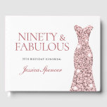Roos Gold Sparkle Dress 90th Birthday Party Gastenboek<br><div class="desc">Roos Gold Sparkle Dress 90th Birthday Party Guest Book Zie overeenkomend collectie in Niche en Nest Store</div>