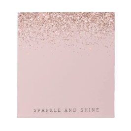 Roos Gold Sparkle Faux Glitter Notitieblok