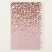 Roos Gold Sparkle Faux Glitter Planner (Achterkant)