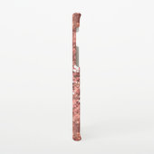 Roos Gold Sparkle Glam Bling Monogram Metaal Samsung Galaxy Hoesje (Linkerkant)