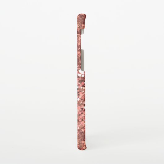 Roos Gold Sparkle Glam Bling Monogram Metaal Samsung Galaxy Hoesje (Linkerkant)