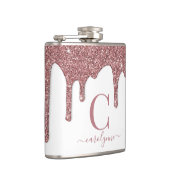 Roos Gold Sparkle Glam Glitter Drift Monogram Heupfles (Rechts)