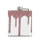 Roos Gold Sparkle Glam Glitter Drift Monogram Heupfles (Achterkant)