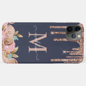 Roos Gold Sparkle Glam Glitter Drift Monogram Hoes (Achterkant (horizontaal))