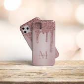 Roos Gold Sparkle Glam Glitter Drift Monogram iPhone Hoesje