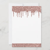 Roos Gold Sparkle Glitter 13e dertienjarig Kaart (Achterkant)